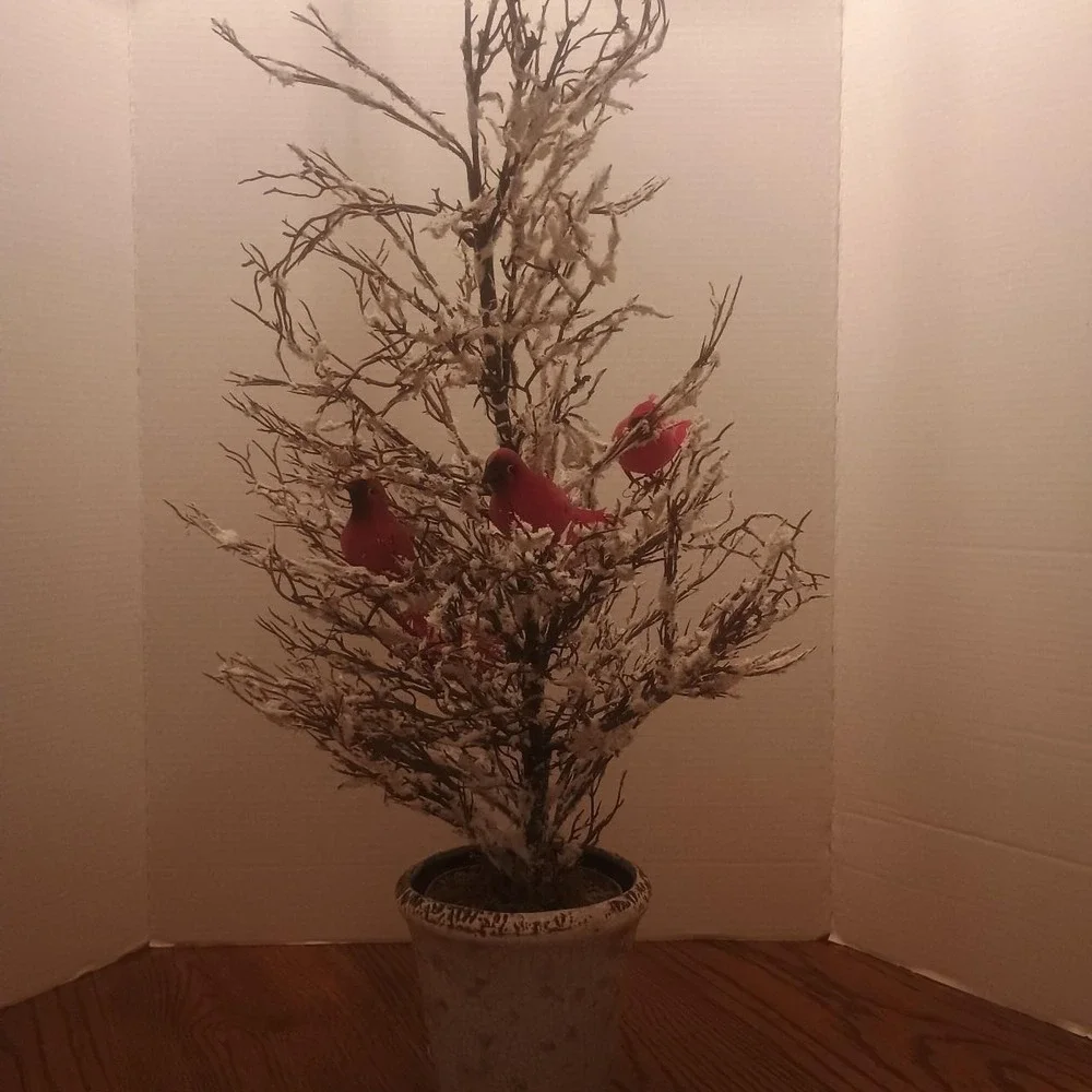 Red cardinal tree.